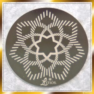 Goldenes Ashtar Shield - Litios-Lichtkristalle