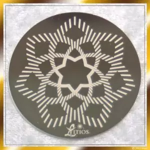 Goldenes Ashtar Shield - Litios-Lichtkristalle