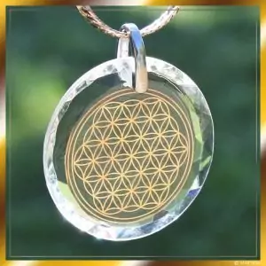 Flower of Life Pendant 1 Blume des Lebens-Medaillon - Litios-Lichtkristalle