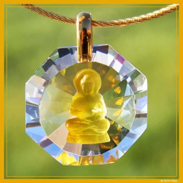 Buddha Medaillon für Kette, Aura und Räume von Litios-Lichtkristalle