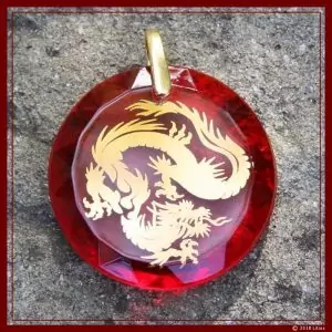 Drachen-Medaillon - Litios-Lichtkristalle