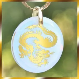 Drachen-Medaillon diamant von Lady Quan Yin - Litios-Lichtkristalle