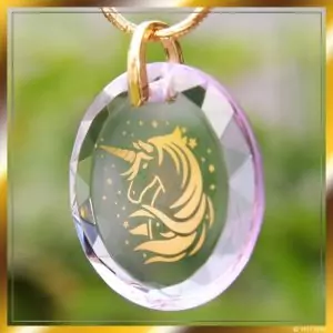 Einhorn-Medaillon - Litios-Lichtkristalle