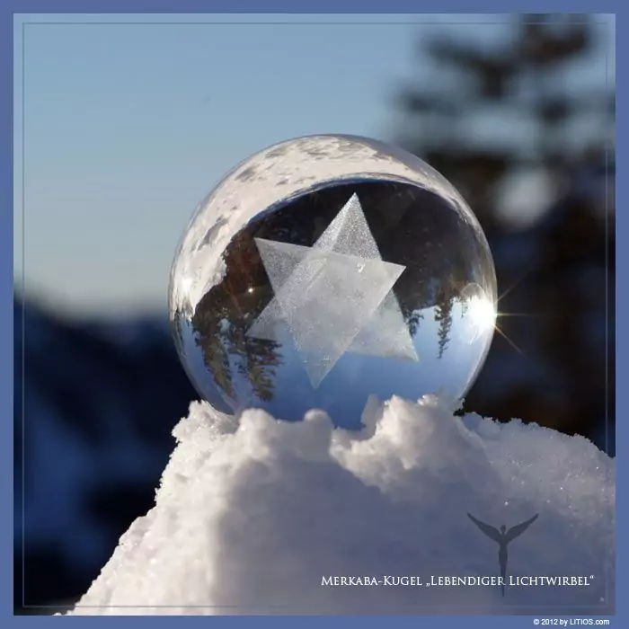 Merkaba-Kugel diamant - Litios-Lichtkristalle