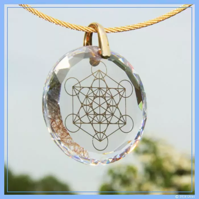 Würfel des Metatron Medaillon Licht-Diamant Litios